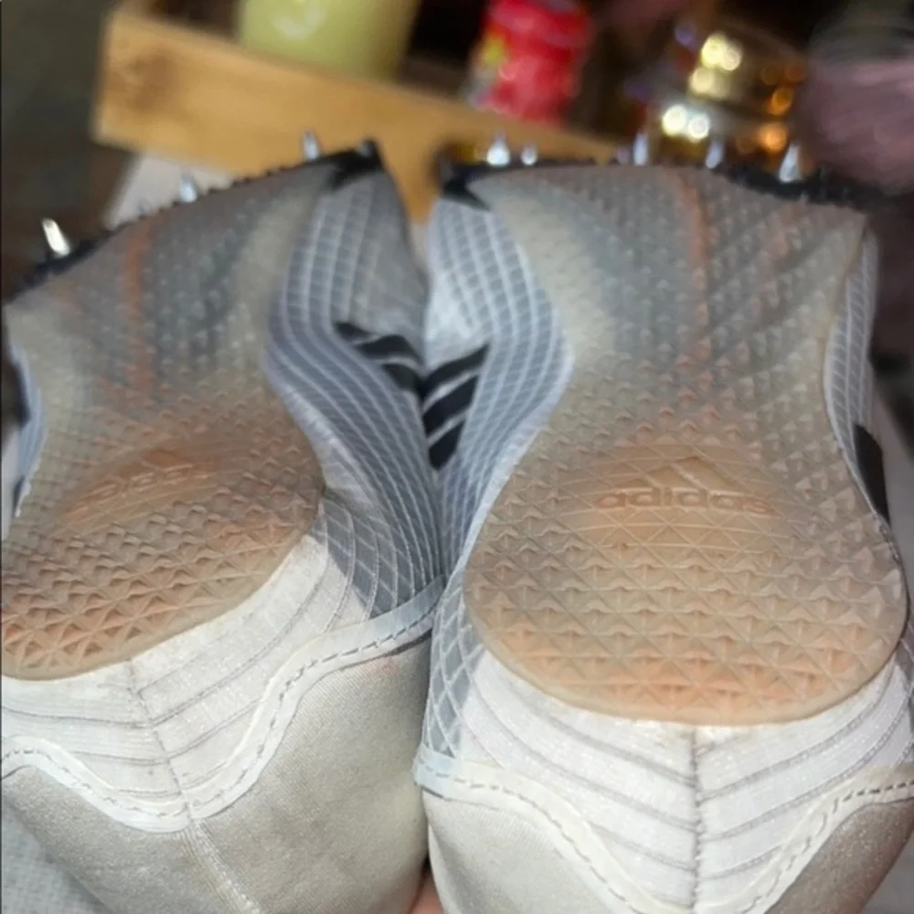 Adidas Black and White ADIDAS Athletic Shoes with Signature Stripes, pre loved